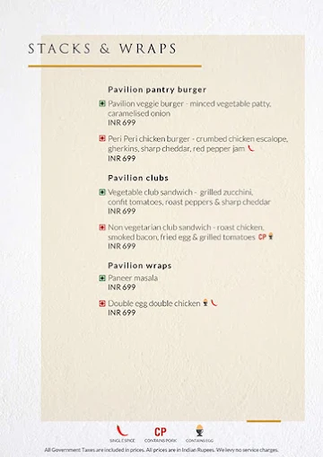 Flavours Curated By Itc Grand Central menu 