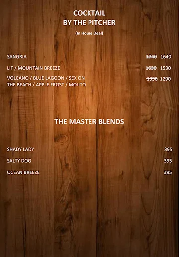 TDS Restro Lounge menu 