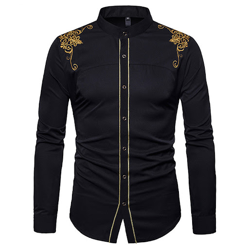 Title 5, Court embroidered long sleeve shirt