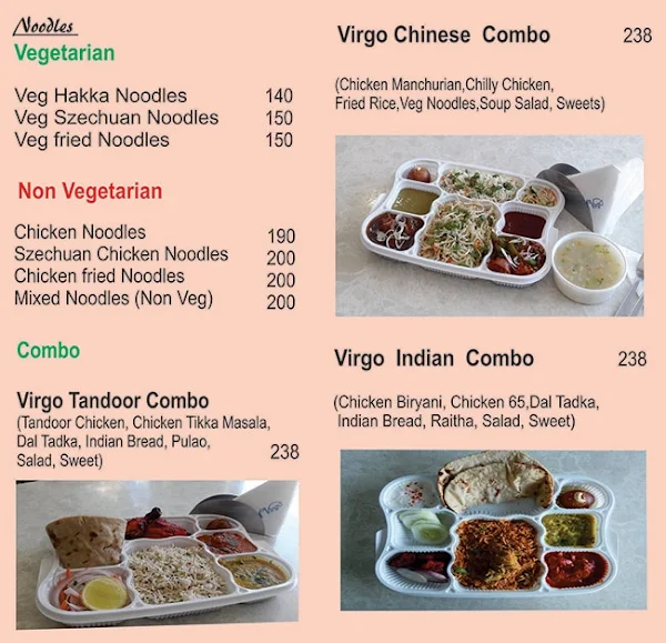 Virgo Restaurant menu 