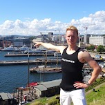 spectacular view of Oslo from the Akerhus Fortress in Oslo, Norway 