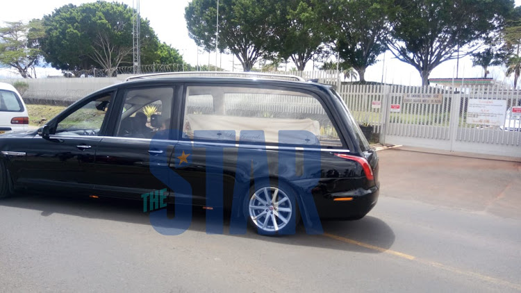 Hearses being driven out of JKIA.