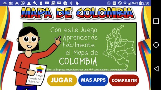 Mapa de Colombia Juego - náhled