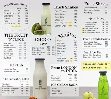 Shakes & Bites menu 