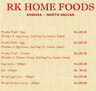 RK Home Foods menu 1