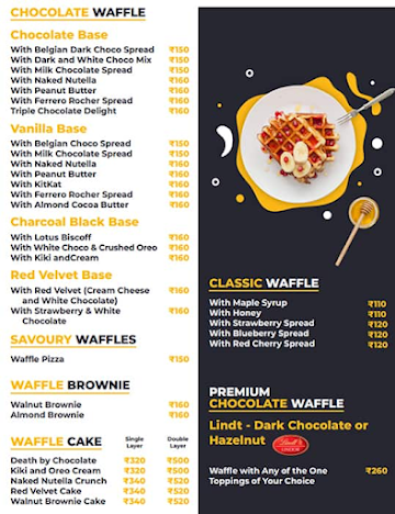 The Waffle Bar menu 
