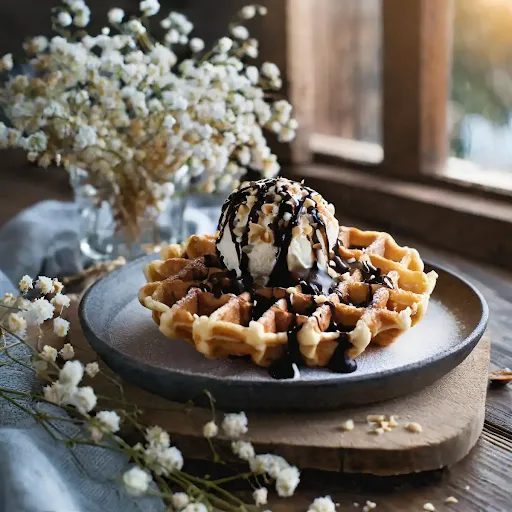 Choco Nut Ice Cream Waffle