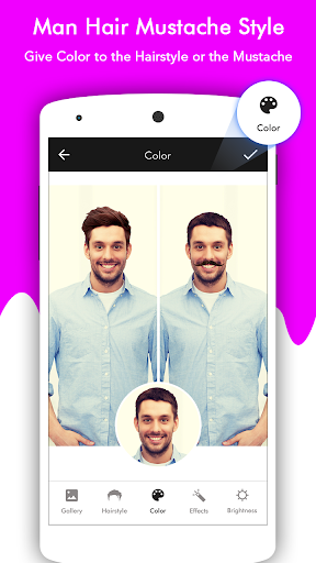 Man Hair Mustache Style Photo Editor Man Hairstyle