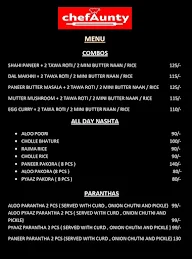 M/S Chef Aunty menu 1