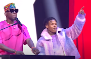 Rapper Nasty C alongside SPINALL (left) at the MTV EMAs.