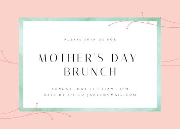 Join Us for Brunch - Mother's Day Card template
