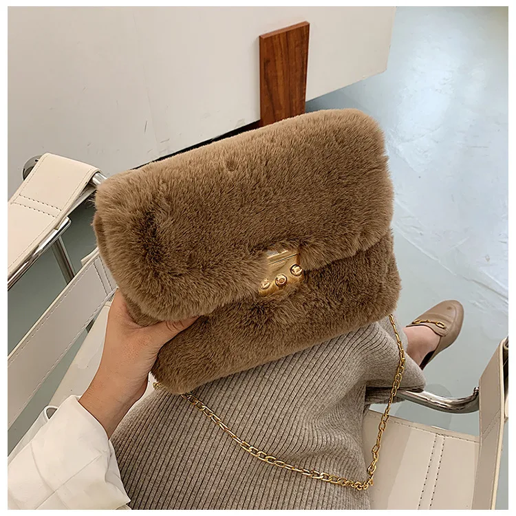 Title 6, Kadın Moda Peluş Tek Omuz Çapraz Çanta, günlük ...
