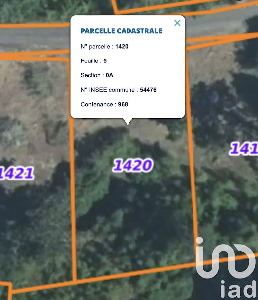 Vente terrain  968 m² à Saint-Jean-lès-Longuyon (54260), 35 000 €