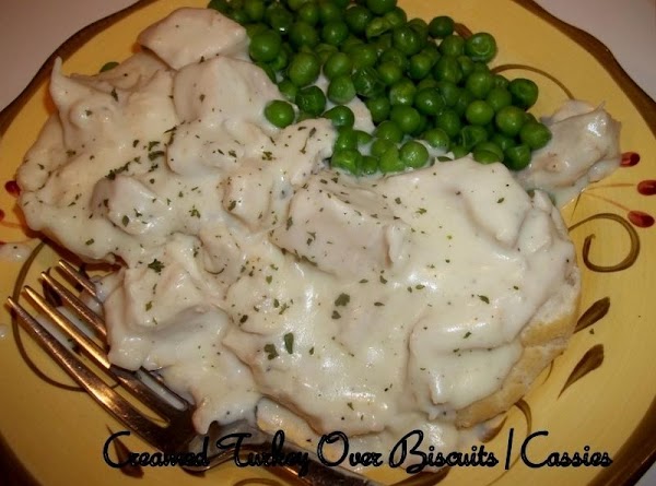 Creamed Turkey Over Biscuits Recipe | Just A Pinch Recipes