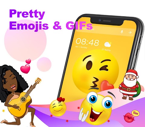 Pop Launcher - Black Emojis & Themesのおすすめ画像1