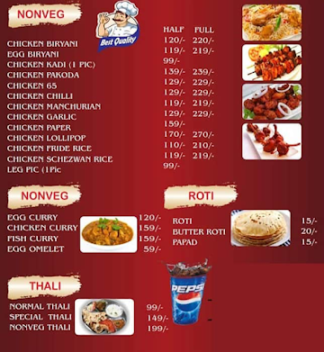 Bombay Biryani Chinese Hub menu 