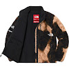 supreme®/the north face® bleached denim print fleece jacket fw21