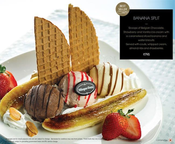 Haagen Dazs menu 