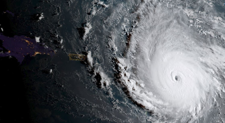 Hurricane Irma, a record Category 5 storm, is seen in this NOAA National Weather Service National Hurricane Center image from GOES-16 satellite taken on September 5, 2017.