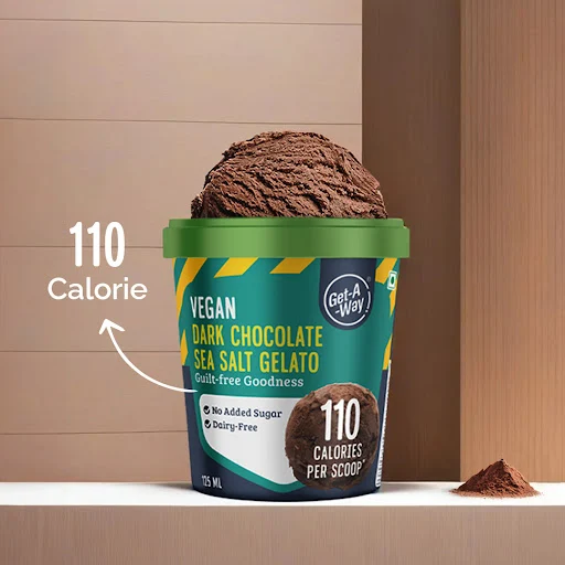 [125 Ml] Vegan Dark Chocolate Sea Salt Gelato