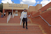 Jackie Phamotse seen leaving the Randburg magistrate's court where she is facing a defamation charge among other charges.