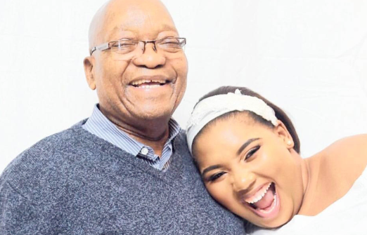 Former president Jacob Zuma and Nonkanyiso Conco.