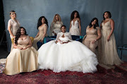 Serena Williams took a formal picture with her attendants and daughter.