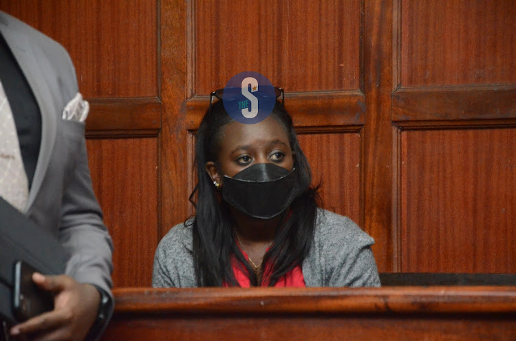 Maxine Wahome before principal magistrate Bernard Ochoi at Milimani Law Courts on February 21, 2023