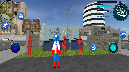 Captain Stickman America Rope Hero