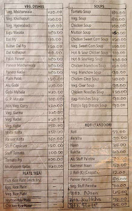 Yatri Garden Family Restaurant menu 1