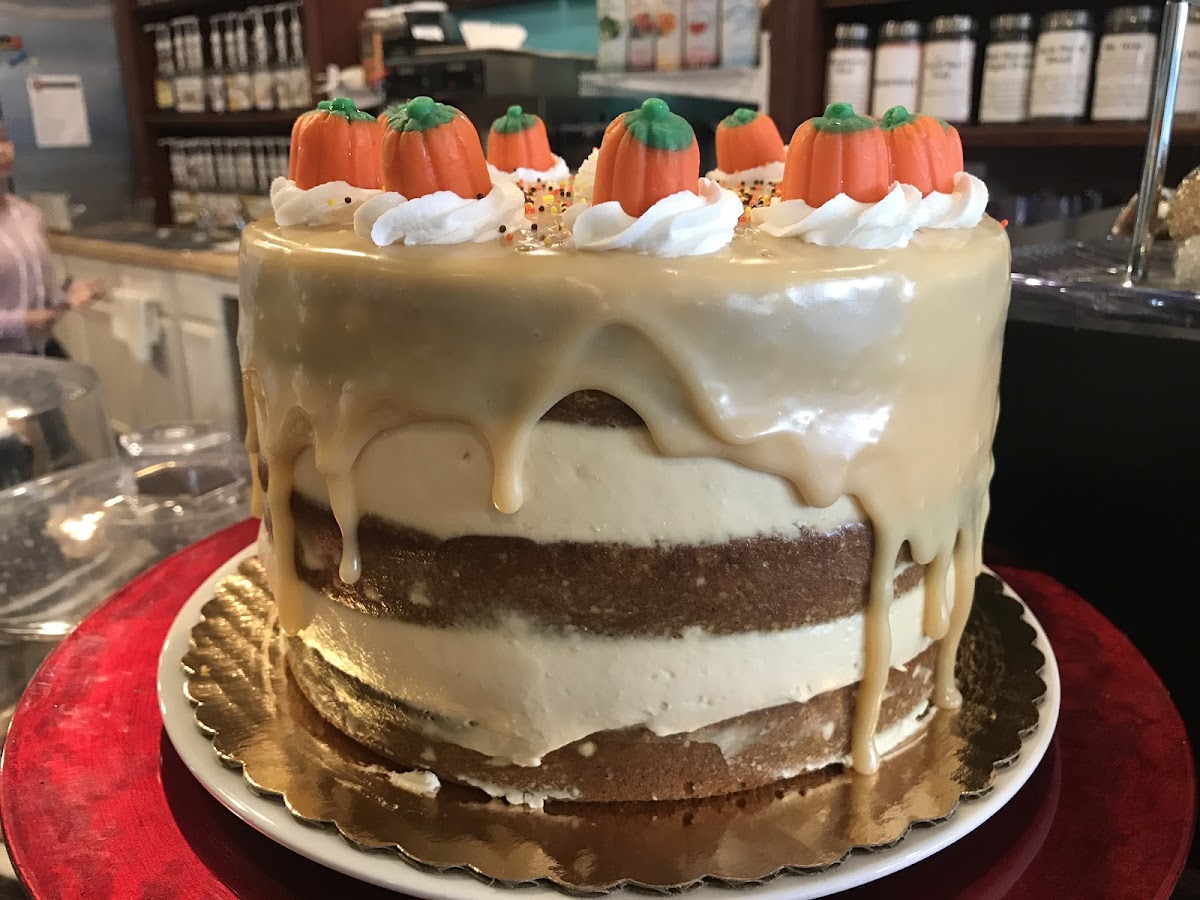 Check this out, a Pumpkin Boston Cream Layer Cake w/ maple pastry cream.