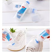 Chai Tẩy Trắng Giày Plac 100Ml - Bình Gel Lau Túi Chùi Dép Có Bàn Chải Vệ Sinh Tiện Dụng