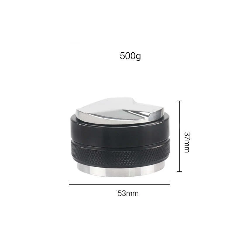 Distributeur de café en acier inoxydable double tête, presse à poudre Macaron à trois pointes, pour une extraction homogène et savoureuse.