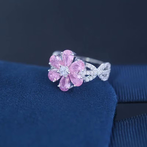 Title 5, S925 Sterling Silver Six-leaf Flower Simple Art...