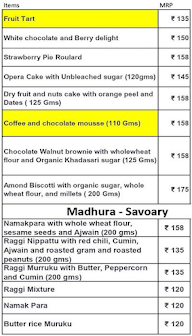 Desserts Patio menu 1