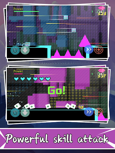 Crazy forward-funny click square jump combat game