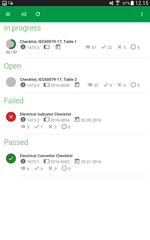 Android application Beamex bMobile screenshort