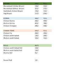 Zaika Muradabadi Chicken Restaurant menu 1