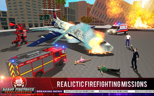 Firefighter Real Robot Rescue Firetruck Simulator