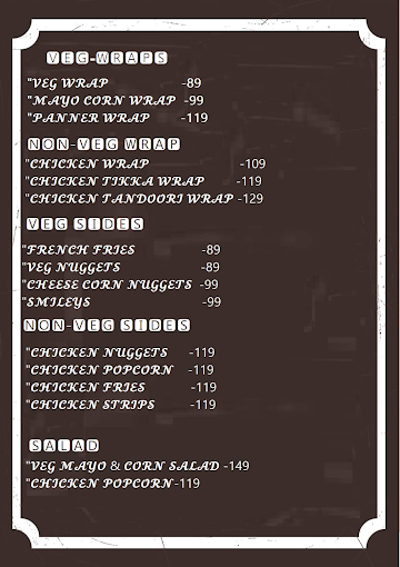 The Tower Burger menu 