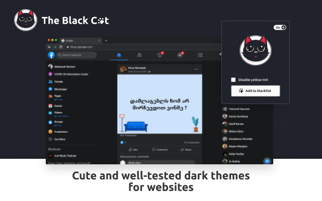 The Black Cat chrome extension