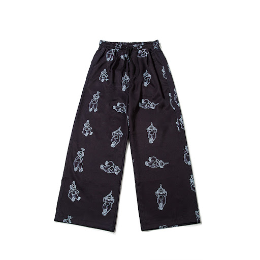 Title 3, Butterfly bear print wide-leg pants for women, ...