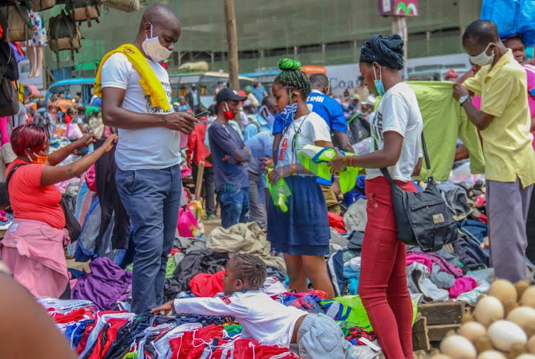 Kenyans shopping on Madaraka Day - June 1, 2020.