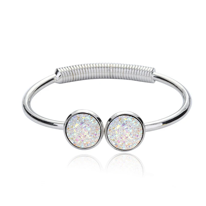 Multicolor double cluster love bracelet