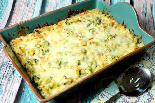 Baked Broccoli with Macaroni and Cheese