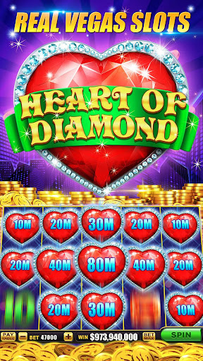 Slots! Heart of Diamonds Slot Machine&Casino Party