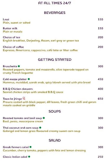 Cayenne - Mercure Hyderabad KCP menu 