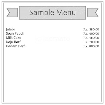 Sarma Sweets menu 