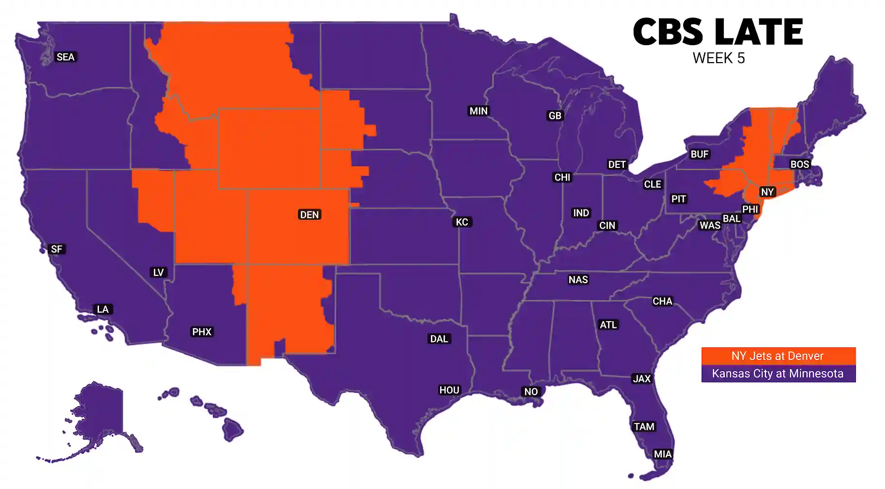 NFL Coverage Map Week 3: TV Schedule for FOX, CBS Broadcasts