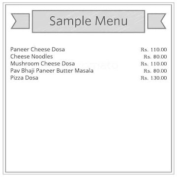 Chennai Dosa Kadai menu 